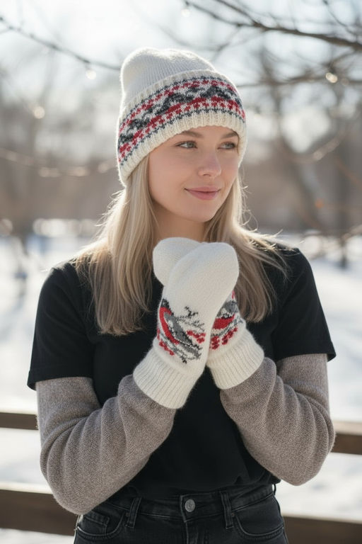 Варежки женские Снегирь КРУГ 3419-1 - Рассказовские варежки фото 2