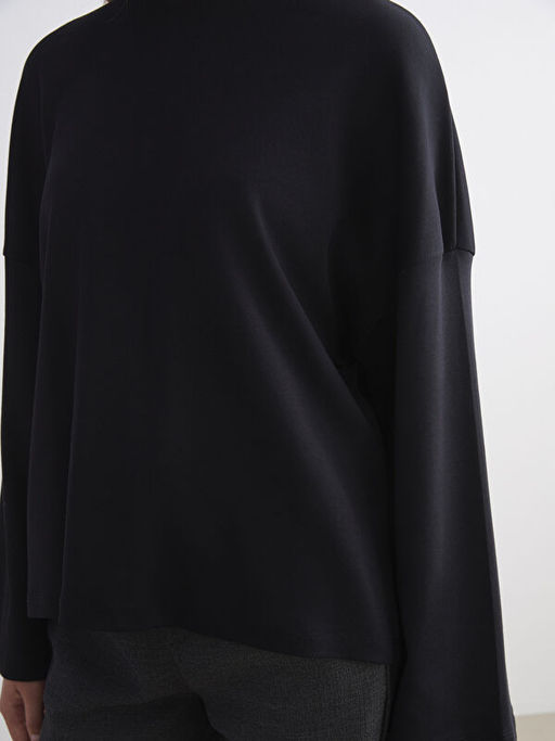 Bisiklet Yaka Kad?n Sweatshirt Tunik