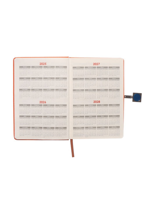 Ежедневник недатированный А5, с хлястиком, 96 листов, в линейку, пвх, оранжевый - Simaland фото 5