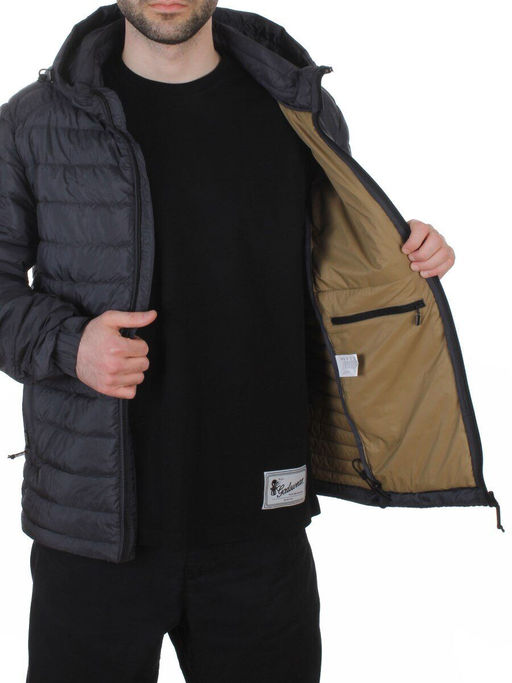 88045 DK. GRAY Куртка мужская демисезонная (100 гр. холлофайбер)