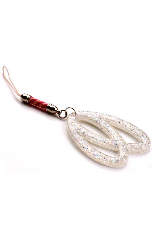 Брелок с блеском BS8056 белый