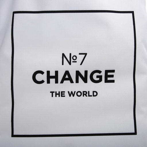 Сумка шопер Измени мир 35х0.5х40 см, отд без молнии, без подклада, белая - Nazamok фото 6