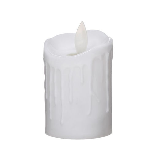 Светодиодная свеча, ночник LED RISALUX «Восковая», от батареек CR2032×2, пластик, 5.3×5.3×7.2 см