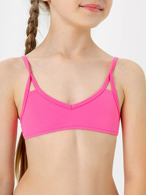 Купальник для девочек раздельный ярко-розовый с декоративными разрезами - Mark formelle фото 3