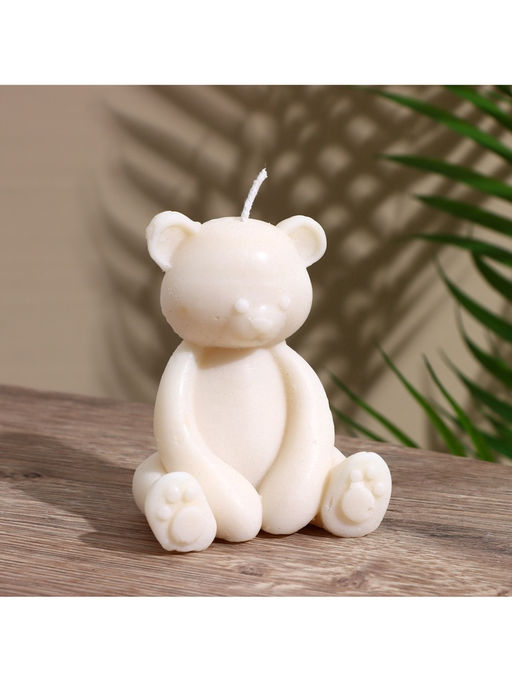 Свеча "Плюшевый Мишка" 6х6х9 см, соевый воск МИКС