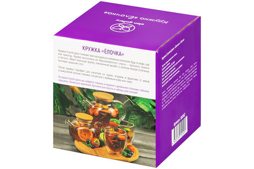 Кружка 450 мл 12,5*9*11 см Crystal glass - Елочка - Elan gallery фото 4