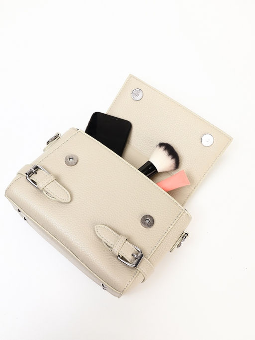 Сумка женская мессенджер на магните, 22×11×17 см, серая