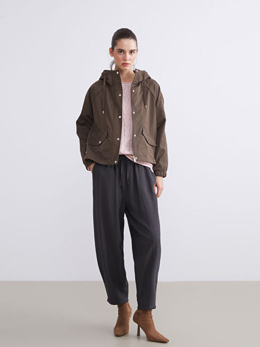 Kap??onlu Oversize Kad?n Ya?murluk