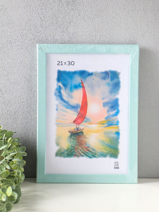 Рамка для фото 21×30 см,, FIBO, мдф, пластиковый экран, мята