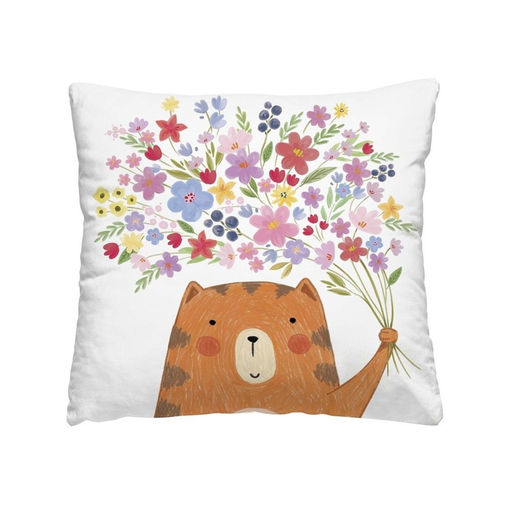 Чехол на подушку Этель "Букетик", 40*40 см, 100 п/э, велюр