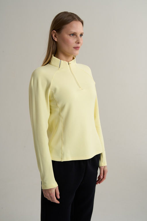 Лонгслив half-zip утепленный Желтый ANTA RUNNING LS Tee фото 3