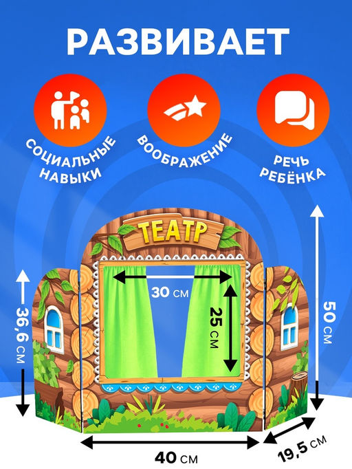 Ширма для кукольного театра «Избушка»