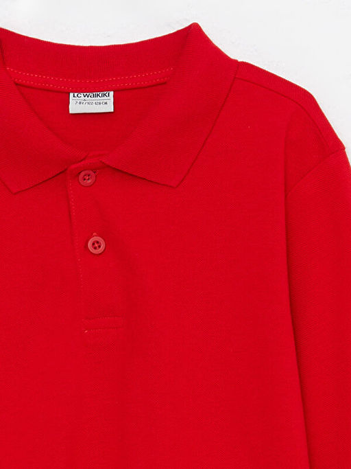 Polo Yaka Basic Uzun Kollu Erkek ?ocuk Ti??rt - Waikiki фото 3