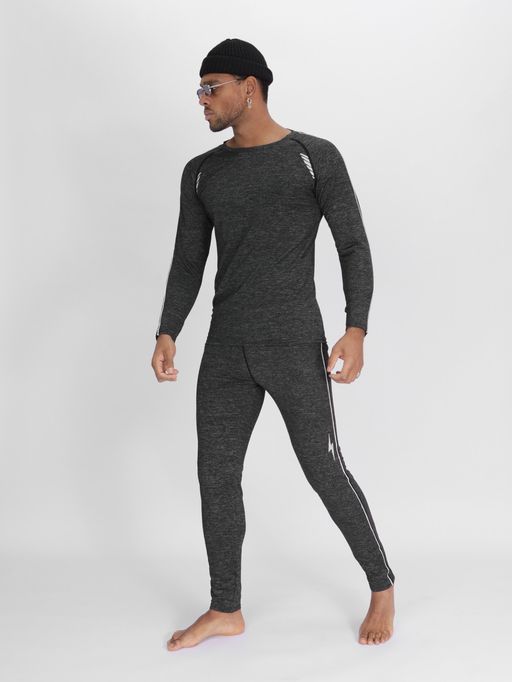 Комплект мужского термобелья без начеса темно-серого цвета 2214TC - FUYOUKAI фото 2