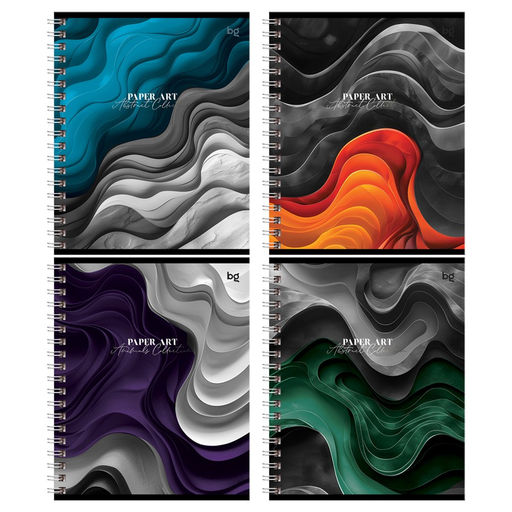 Тетрадь 80л. на спирали BG "Paper Art", клетка (Т5гр80_лм_вл 08556) матовая ламинация, выб. лак