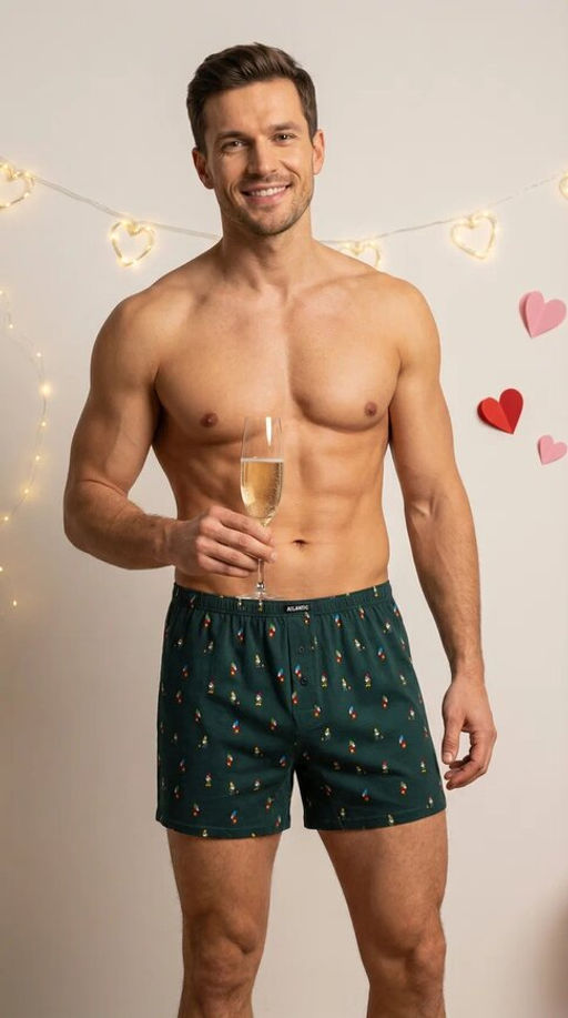 ATLANTIC 2GMB-013 Трусы боксеры Check - набор 2 шт. темно-зеленый + темно-синий  фото 10