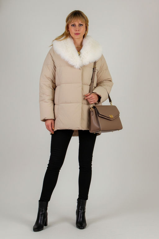 Куртка с меховым воротником арт.6677 зима, евро-зима