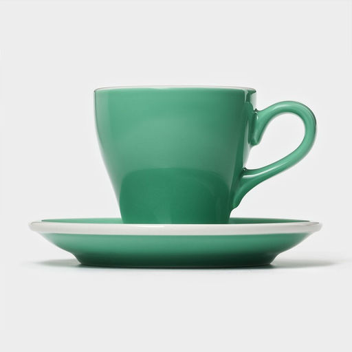 Кофейная пара фарфоровая Magistro Coffee time, 2 предмета: чашка 180 мл, блюдце d=14,5 см, цвет бирюзовый  фото 2
