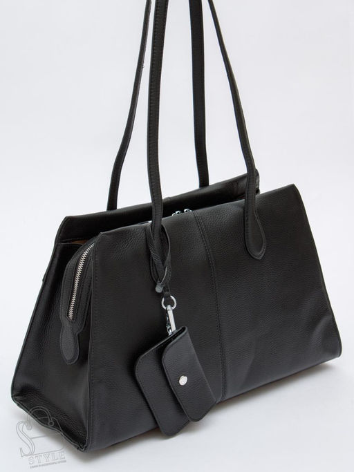 Сумка женская кожаная 1008C black Polina&Eiterou