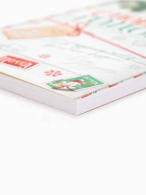 Подарочный набор новогодний, ежедневник, блок бумаги и ручка «Почта»