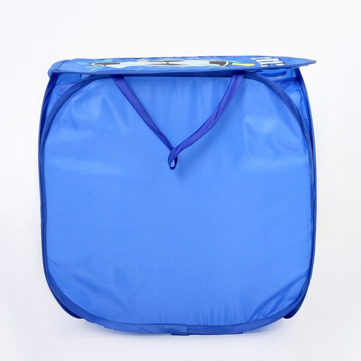 Корзина для хранения игрушек Футбол с крышкой, 45 х 45 х 43 см, синяя - Школа талантов фото 5