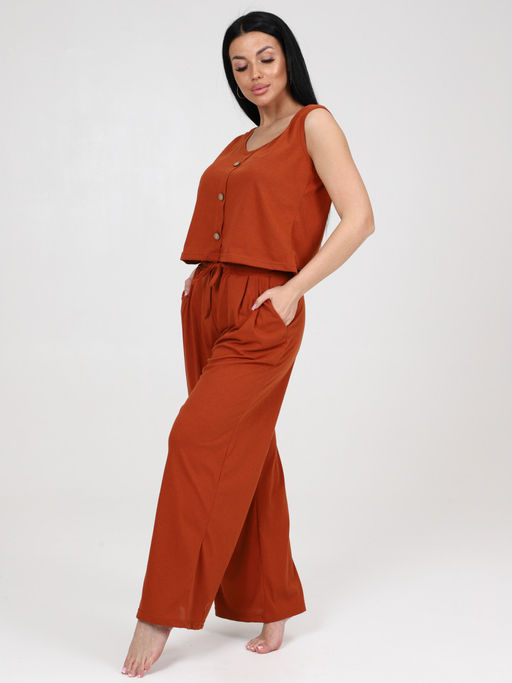 456 ПИЖАМА (брюки) (Кирпичный) - А-дина фото 4