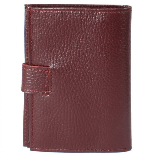Обложка для авто+паспорт-Croco-ВП-1032 (с хляст, 5 внут карм, двойн стенка) натуральная кожа бордо флотер (120) 208523  фото 2