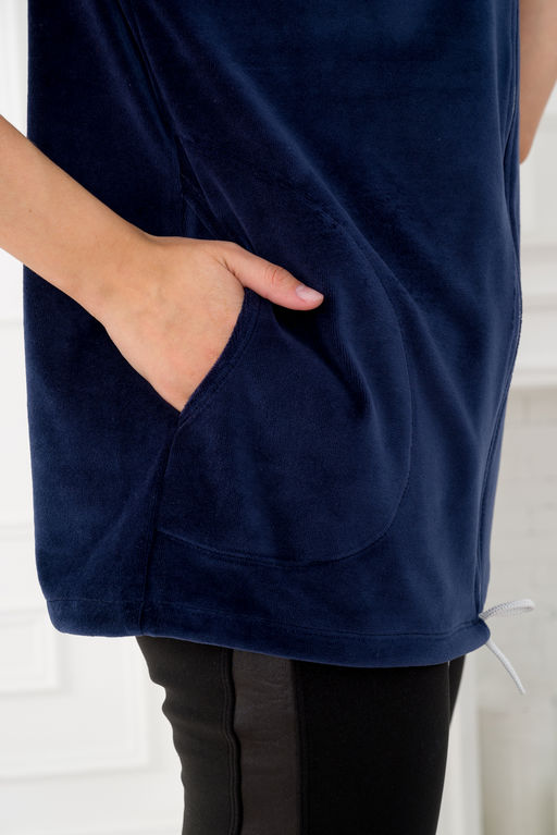 Жилет женский из велюра синий макс - Амадэль фото 15