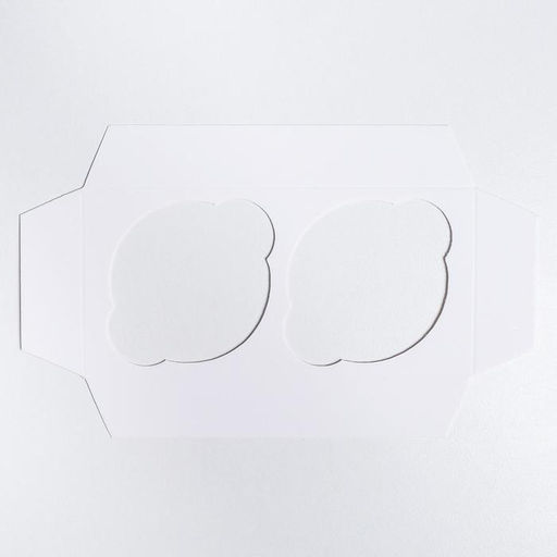 Цена за 5 шт. Коробка для капкейков, кондитерская упаковка, 2 ячейки Present, 16?8?7.5 см