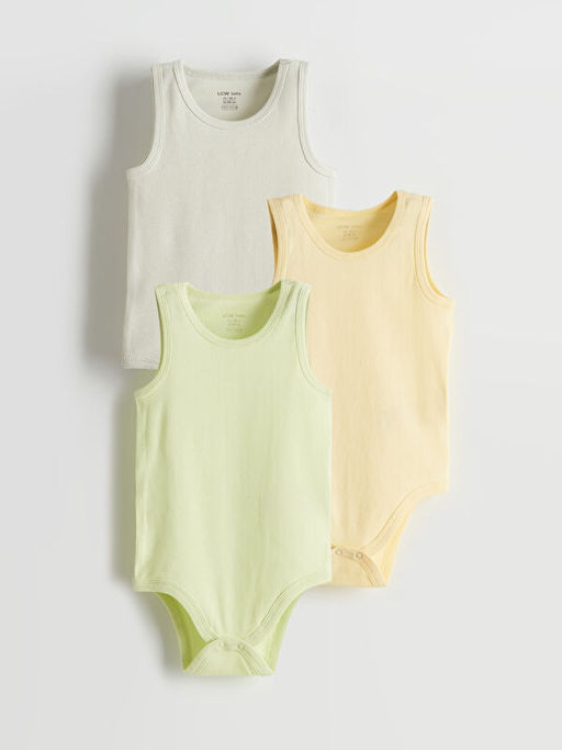 Bisiklet Yaka Erkek Bebek ??t??tl? Bodysuit 3l?