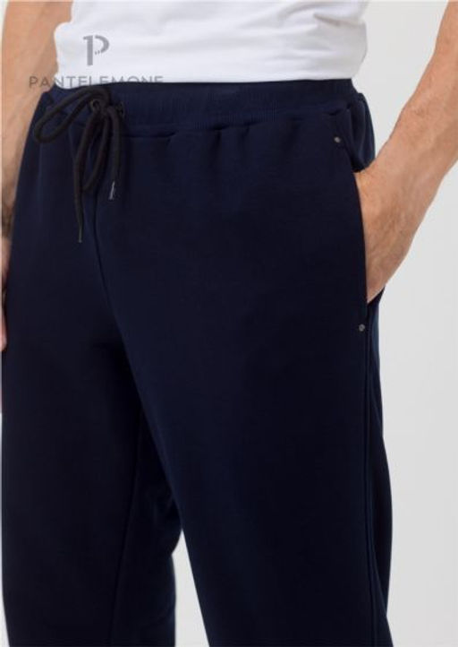 Мужские брюки зауженные из футера - Pantelemone фото 2