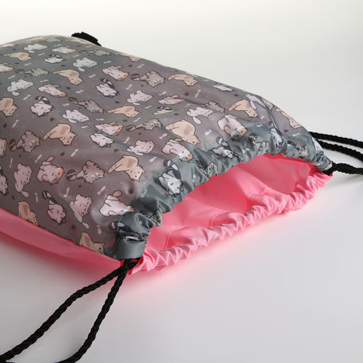 Мешок для обуви Коты, 32*0,5*40 см, отд на шнурке, серый - Simaland фото 3