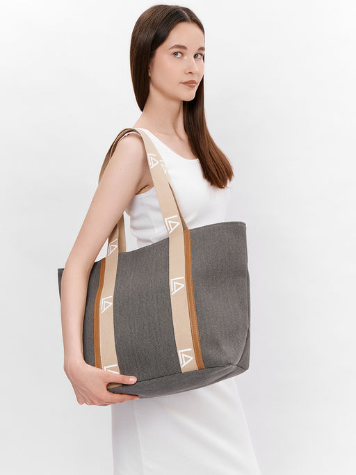 LACCOMA сумка HF24812-3-темно-серый рафия целлюлозная  фото 3