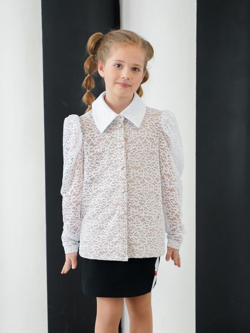 Блузка белый 212230817 - Nota bene фото 9