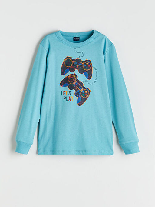 Bisiklet Yaka Erkek ?ocuk Pijama ?st