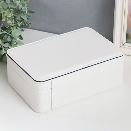 Шкатулка кожзам для украшений С пряжкой голубая 24х18,5х9 см - Simaland фото 10