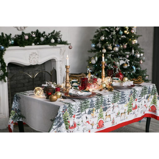 Скатерть Этель Праздник в лесу 147х110 см с ГМВО,100% хлопок,саржа 190гр/м2  фото 10
