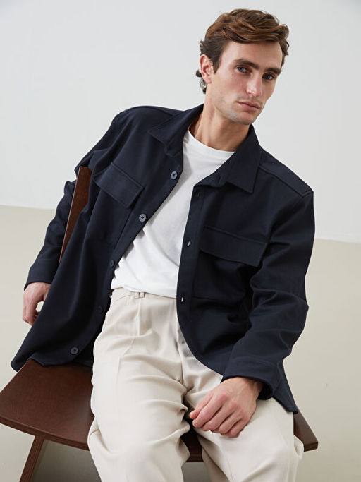 Regular Fit Uzun Kollu Erkek G?mlek Ceket