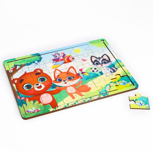 Пазл Лесные друзья с подсказкой - Лесная мастерская фото 3