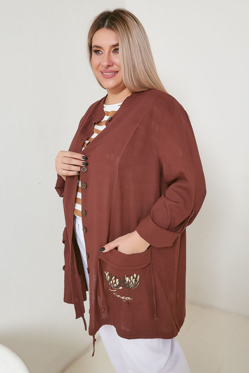 Кардиган Luxury Moda 1106 коричневый