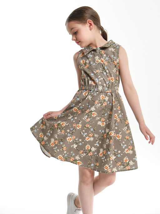 Платье UD 7686 хаки цветы - Mini maxi фото 3