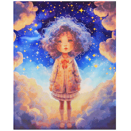 Алмазная мозаика 40х50 "В мире снов" с подр.,с частичн. заполн. (30цв)