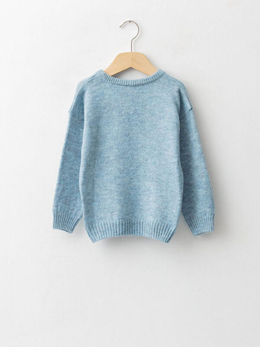 Bisiklet Yaka Uzun Kollu Desenli Erkek Bebek Triko Kazak - Waikiki фото 2