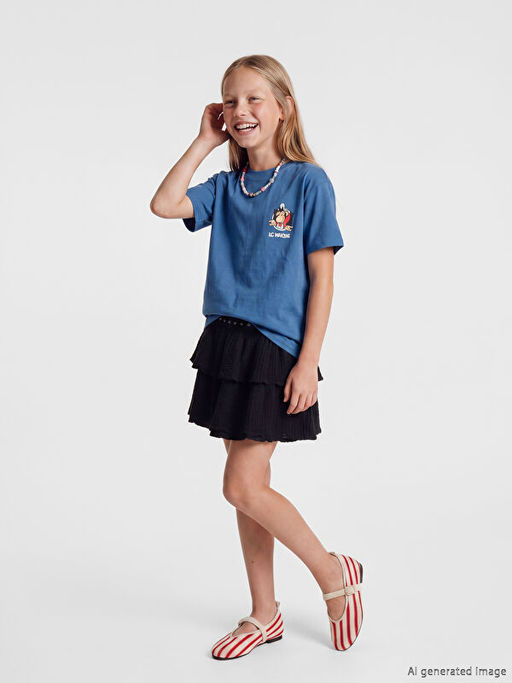 Nostaljik Maymun Bask?l? Unisex ?ocuk Ti??rt