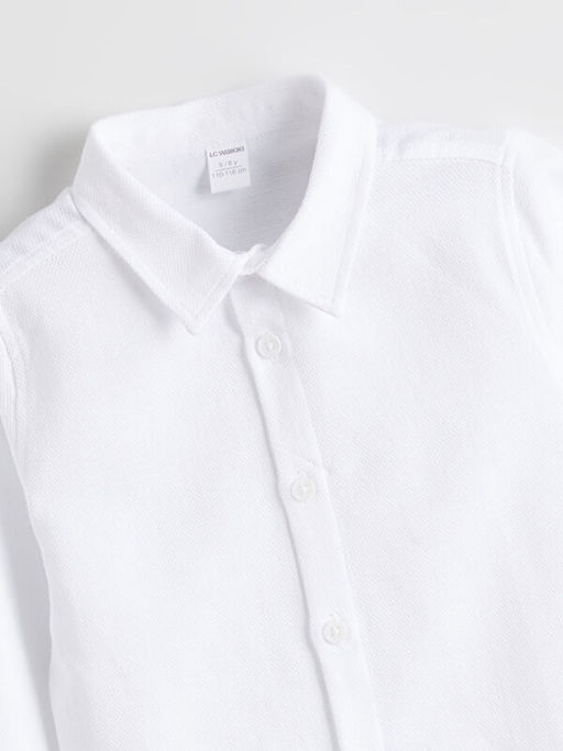 Basic Uzun Kollu Erkek ?ocuk G?mlek