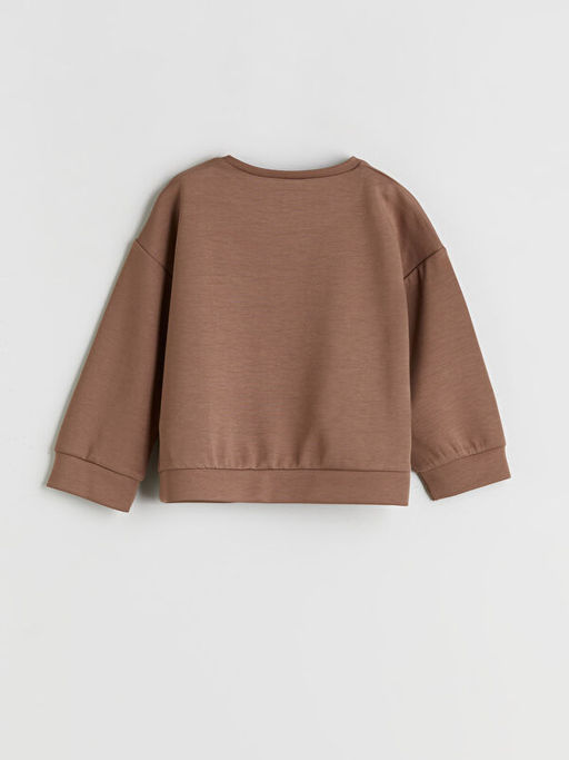 Bisiklet Yaka K?z ?ocuk Sweatshirt ve E?ofman Alt?