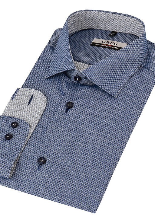 Сорочка мужская длинный рукав GREG 223/131/8179/ZV/1_GB  фото 2