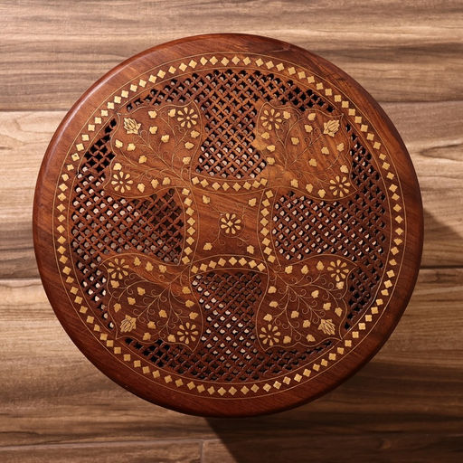 Столик кофейный, 38×38×38 см, дерево шишам