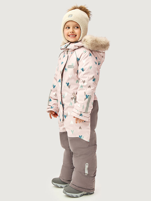 Комбинезон 8з0826 пудра/кофе