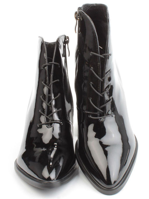 04-Z4229R-2 BLACK Ботильоны демисезонные женские (натуральная кожа, натуральная байка)